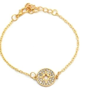 Fashion Jewelry Gold Bracelet with Minimalist Design Sz 6/7